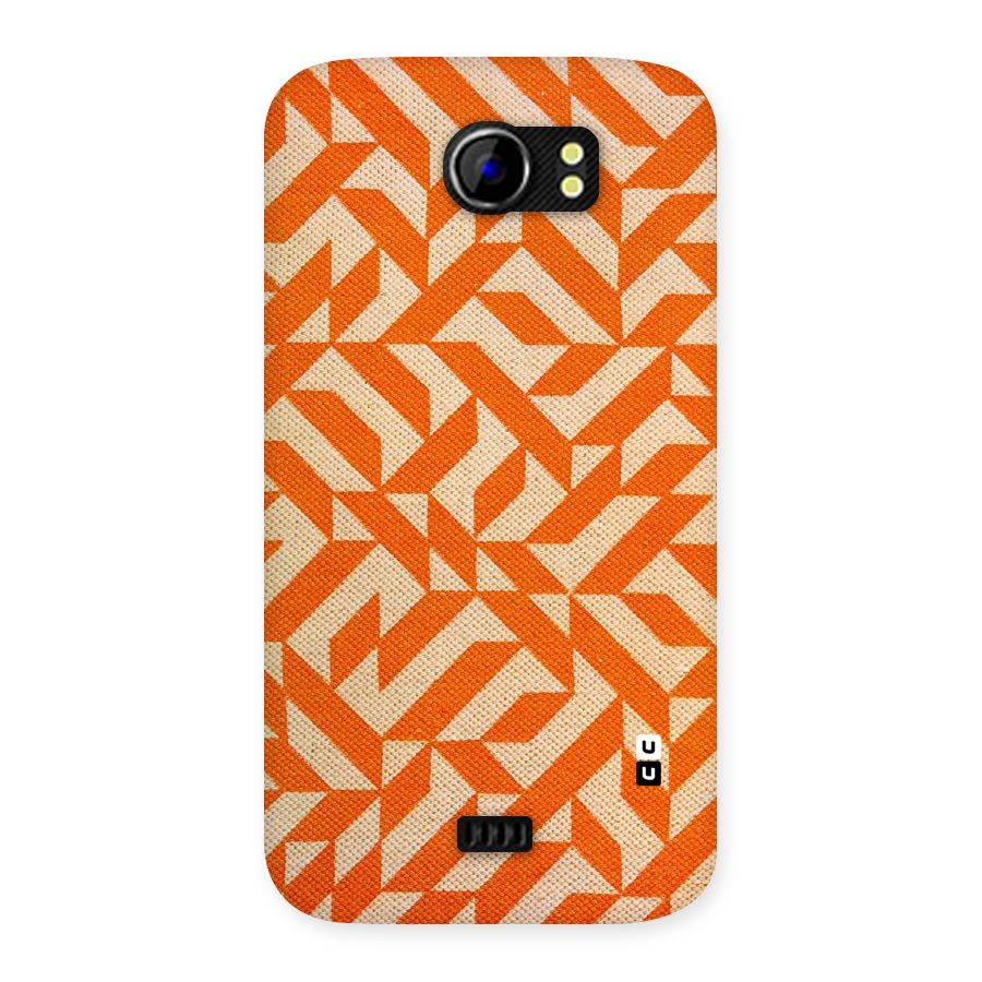 Orange Beige Pattern Back Case for Micromax Canvas 2 A110