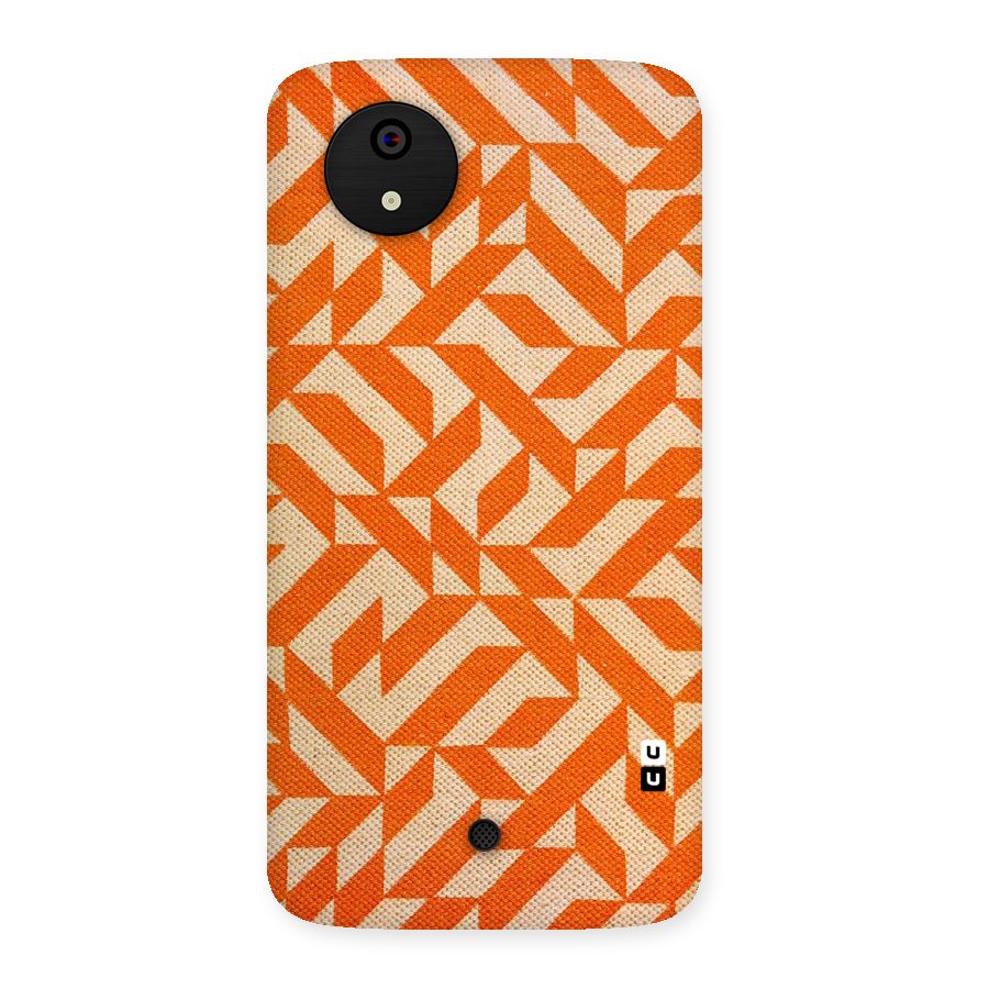 Orange Beige Pattern Back Case for Micromax Canvas A1