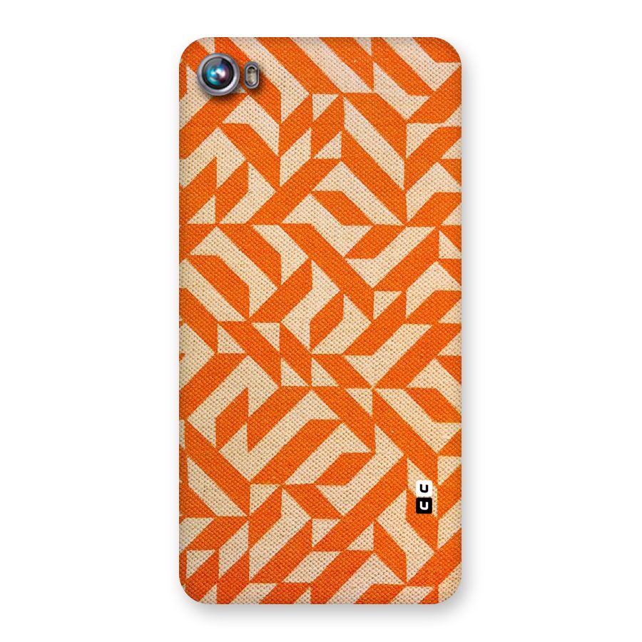 Orange Beige Pattern Back Case for Micromax Canvas Fire 4 A107