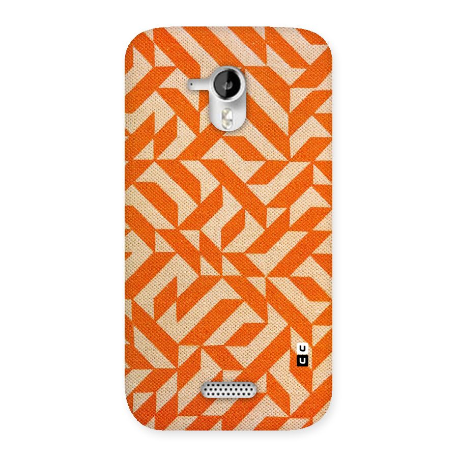 Orange Beige Pattern Back Case for Micromax Canvas HD A116