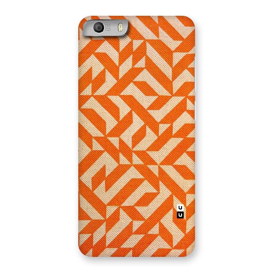 Orange Beige Pattern Back Case for Micromax Canvas Knight 2