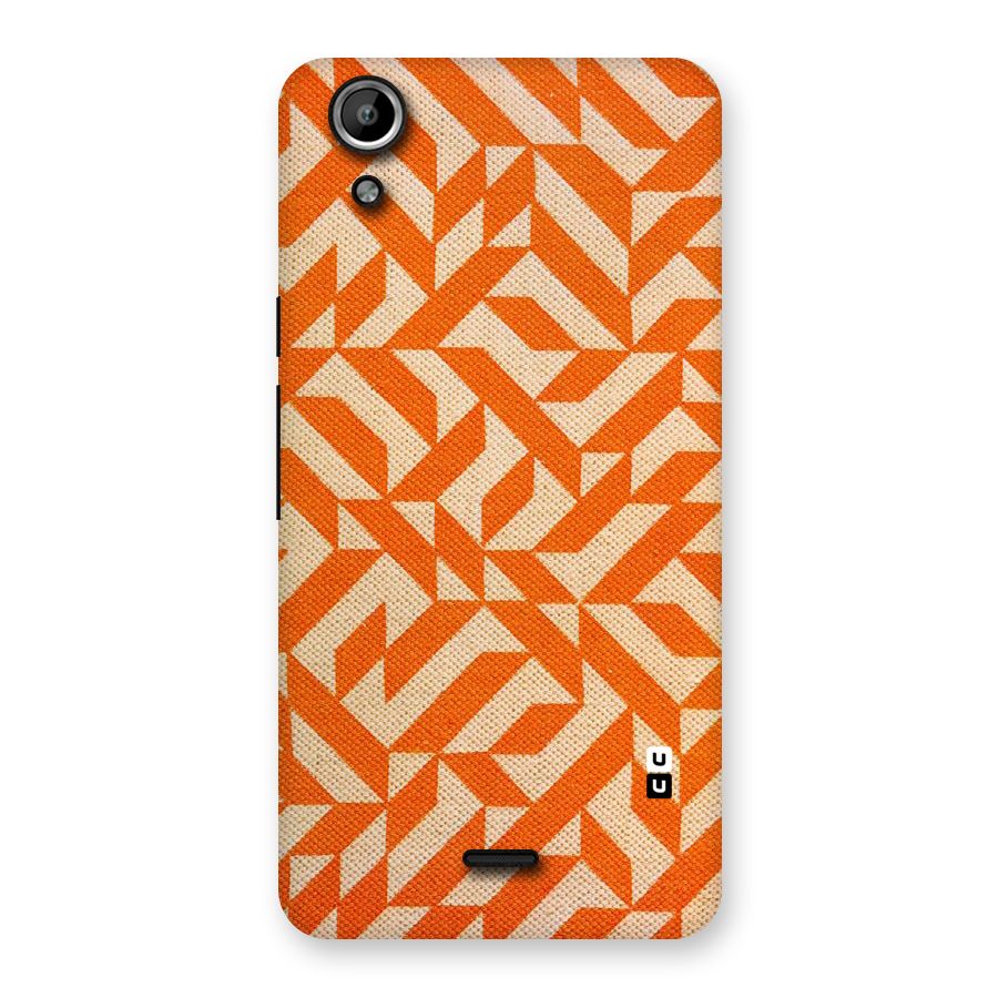 Orange Beige Pattern Back Case for Micromax Canvas Selfie Lens Q345