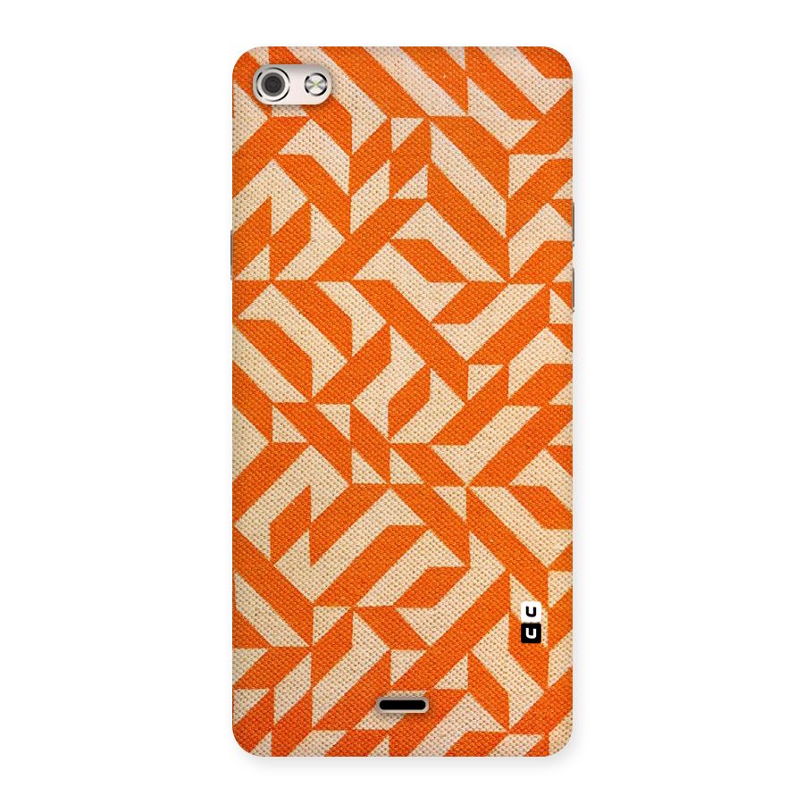 Orange Beige Pattern Back Case for Micromax Canvas Silver 5