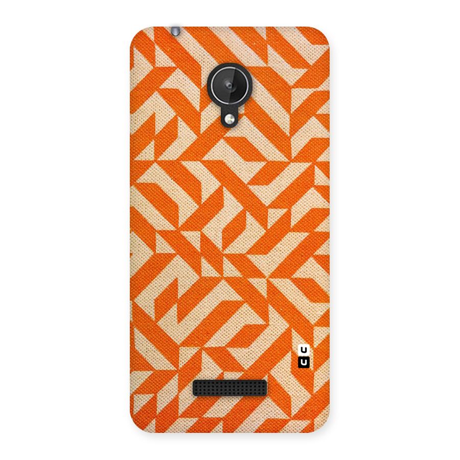 Orange Beige Pattern Back Case for Micromax Canvas Spark Q380