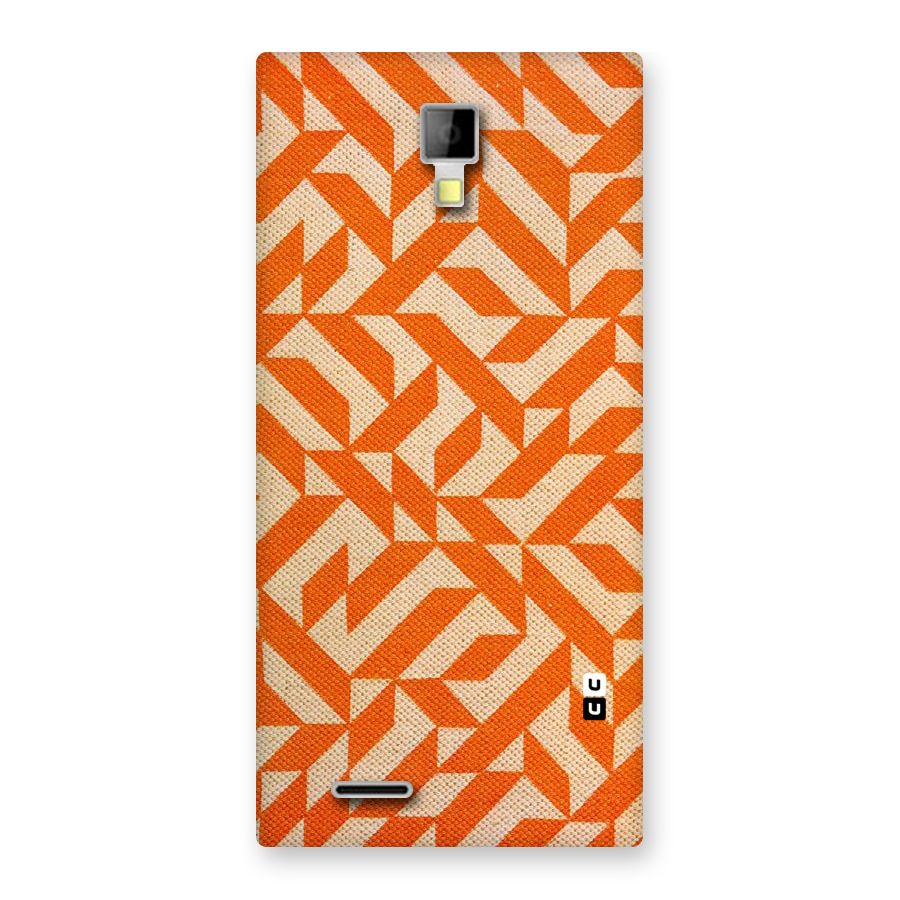 Orange Beige Pattern Back Case for Micromax Canvas Xpress A99
