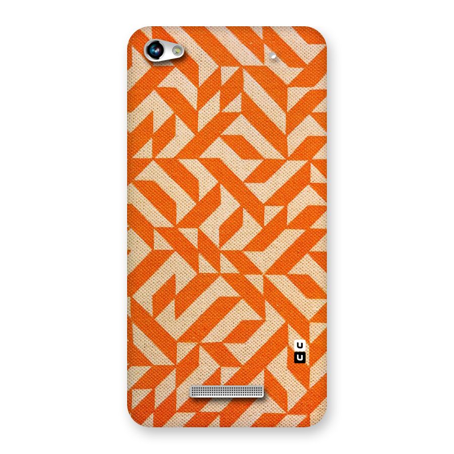 Orange Beige Pattern Back Case for Micromax Hue 2