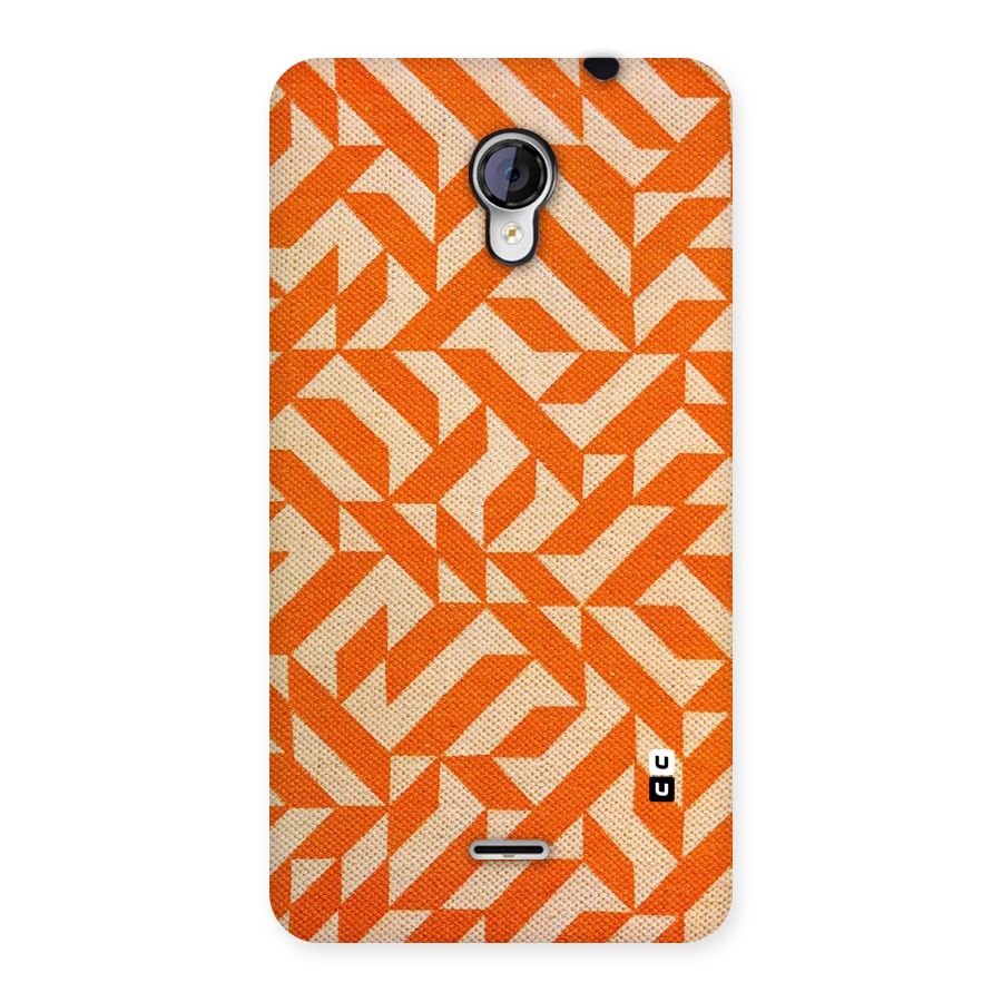 Orange Beige Pattern Back Case for Micromax Unite 2 A106