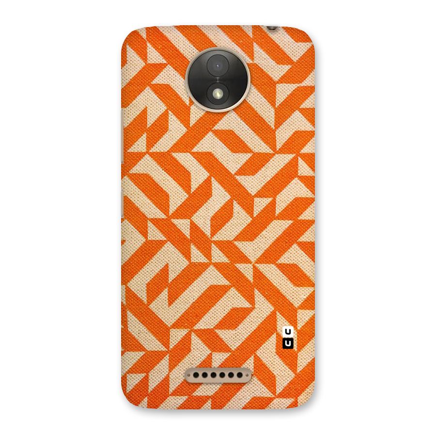 Orange Beige Pattern Back Case for Moto C Plus
