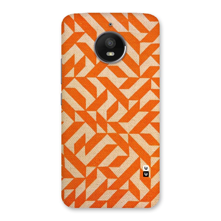Orange Beige Pattern Back Case for Moto E4 Plus