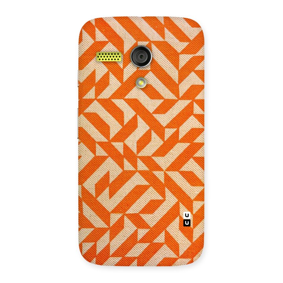 Orange Beige Pattern Back Case for Moto G