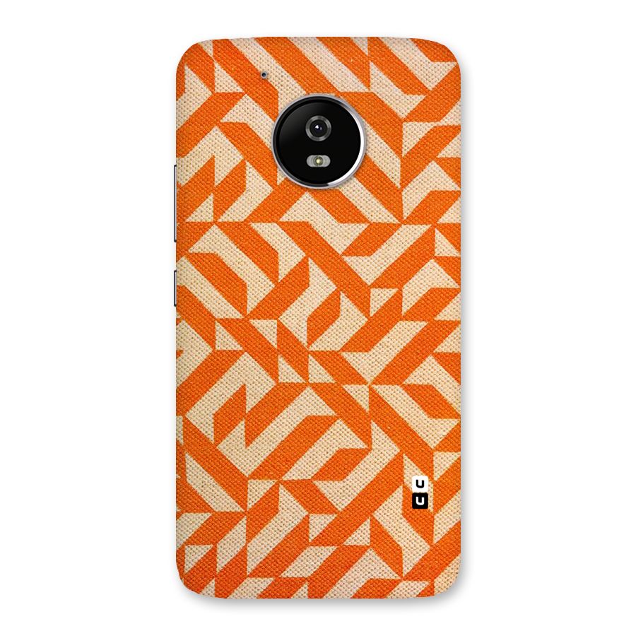 Orange Beige Pattern Back Case for Moto G5