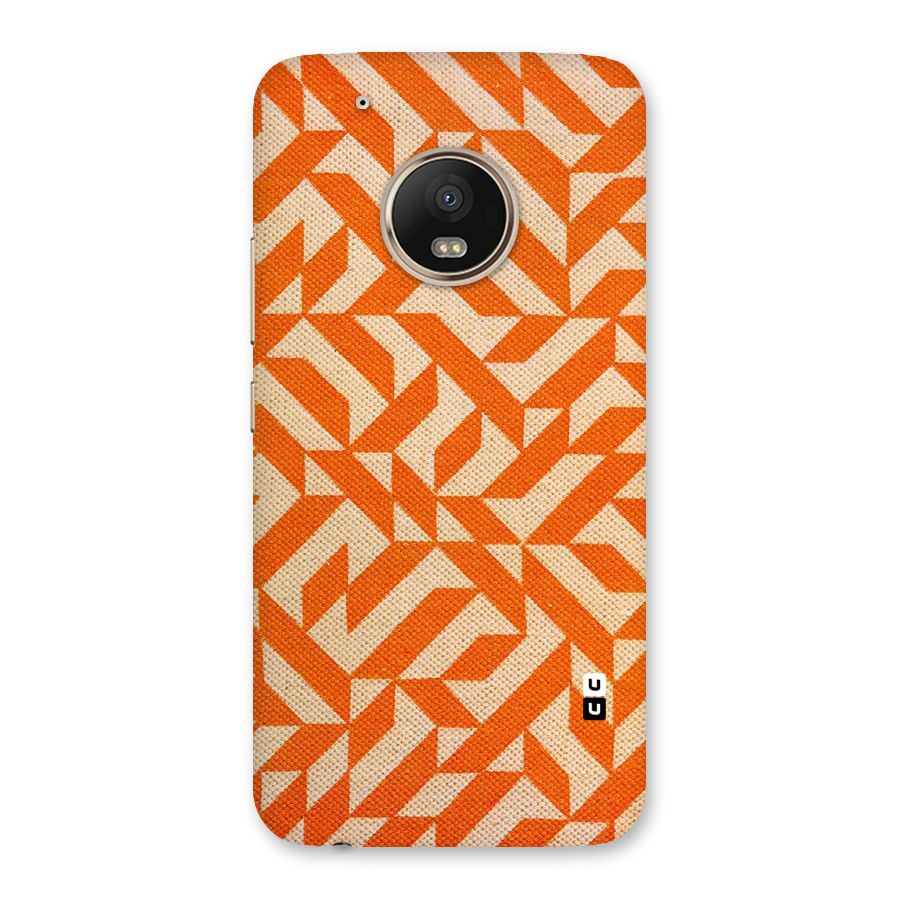 Orange Beige Pattern Back Case for Moto G5 Plus