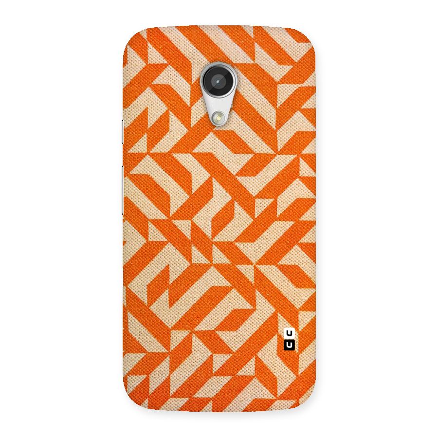 Orange Beige Pattern Back Case for Moto G 2nd Gen