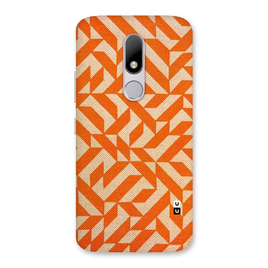Orange Beige Pattern Back Case for Moto M