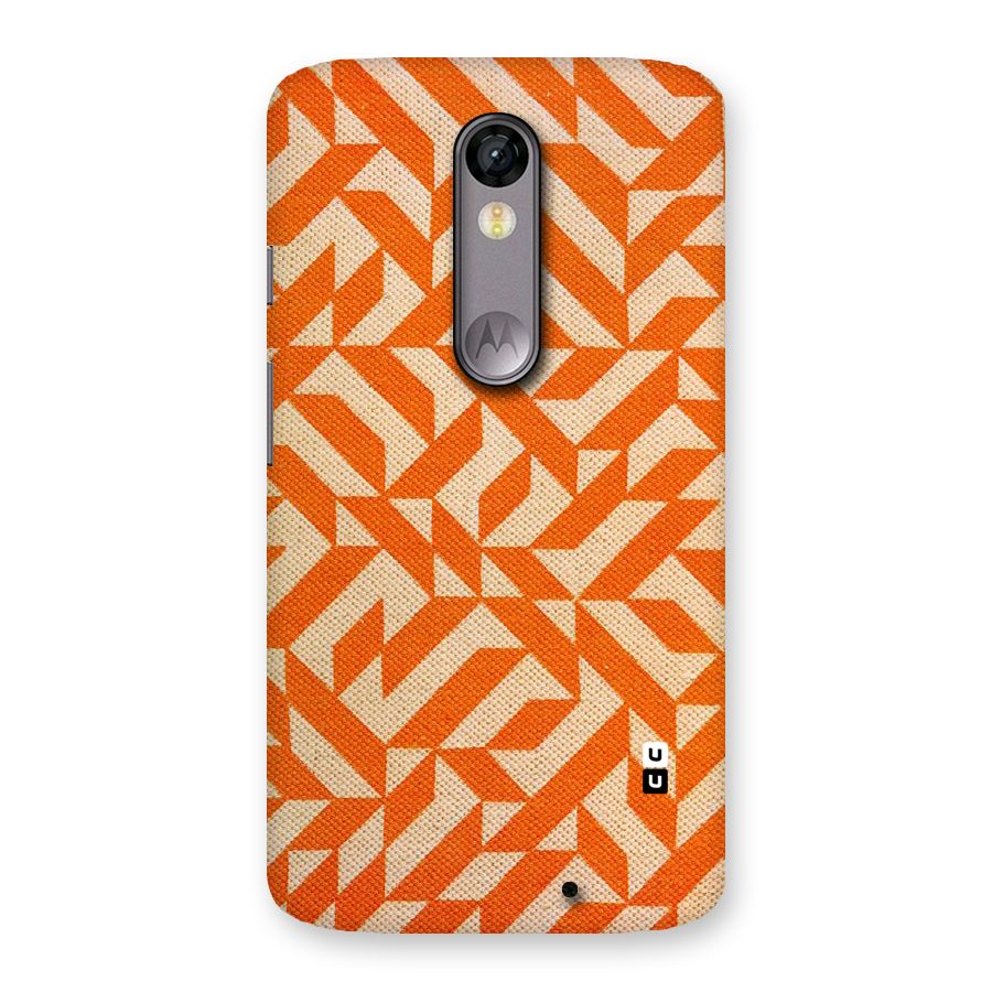 Orange Beige Pattern Back Case for Moto X Force