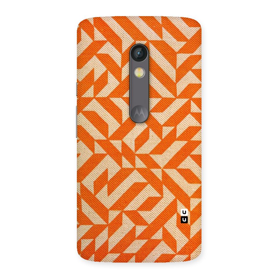 Orange Beige Pattern Back Case for Moto X Play