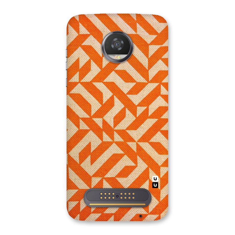 Orange Beige Pattern Back Case for Moto Z2 Play