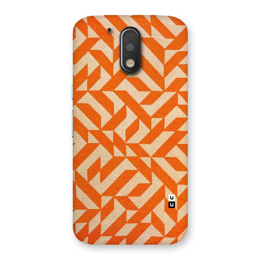 Orange Beige Pattern Back Case for Motorola Moto G4 Plus
