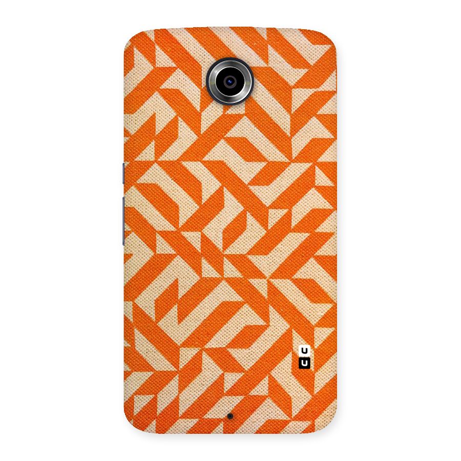 Orange Beige Pattern Back Case for Nexsus 6