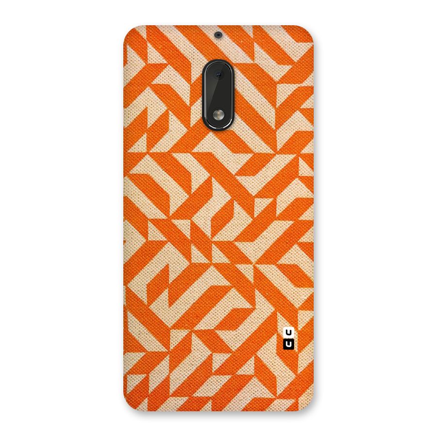 Orange Beige Pattern Back Case for Nokia 6