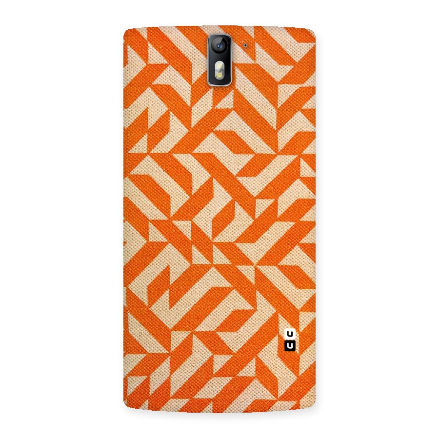 Orange Beige Pattern Back Case for One Plus One