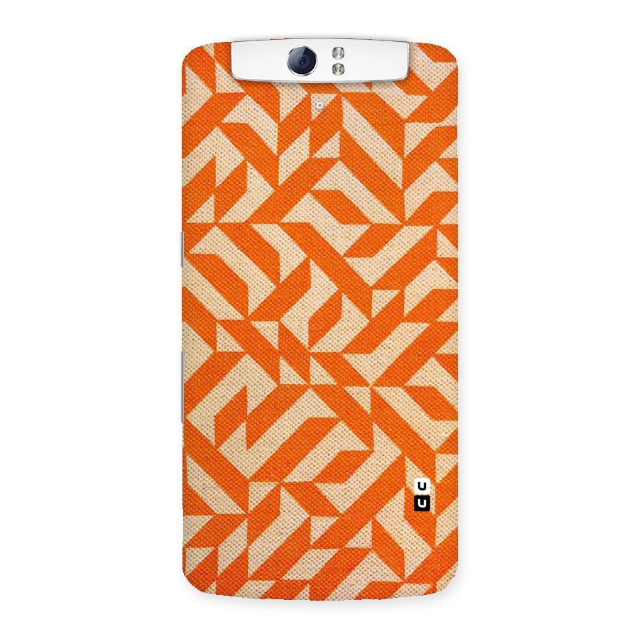 Orange Beige Pattern Back Case for Oppo N1
