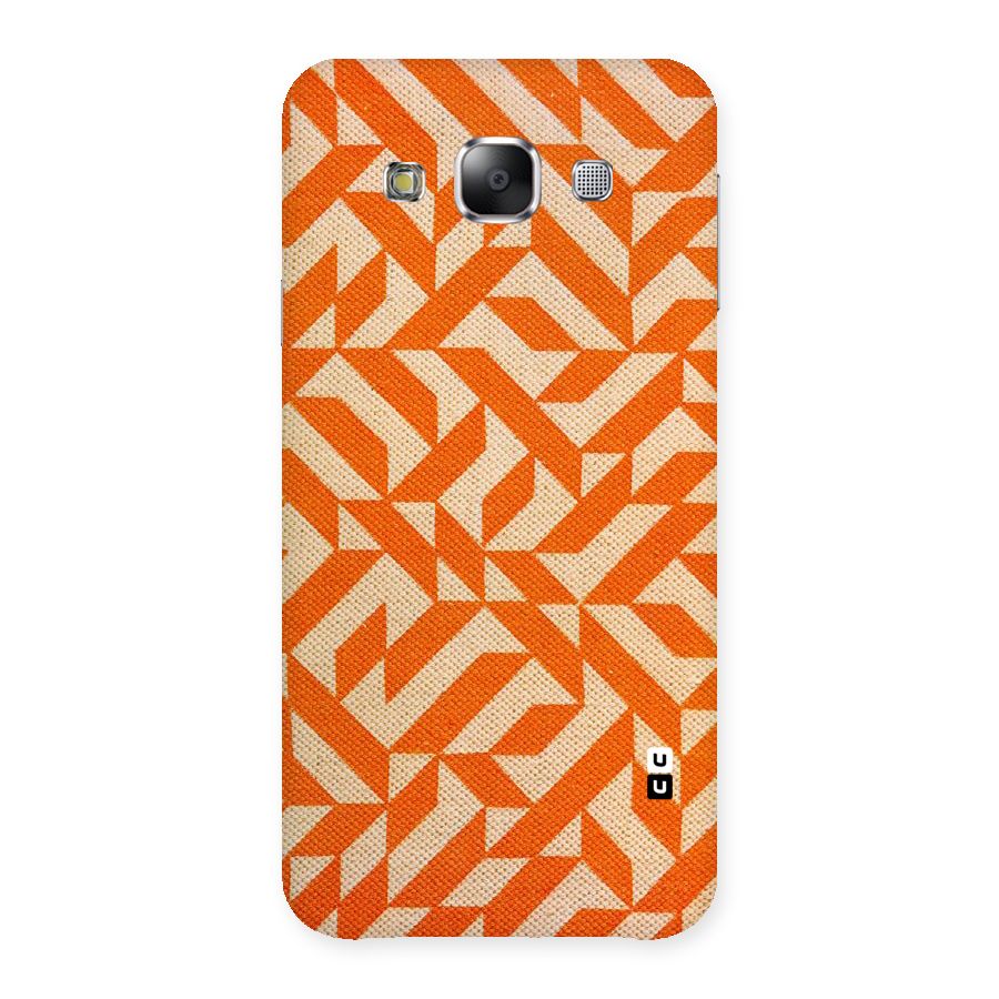 Orange Beige Pattern Back Case for Samsung Galaxy E5