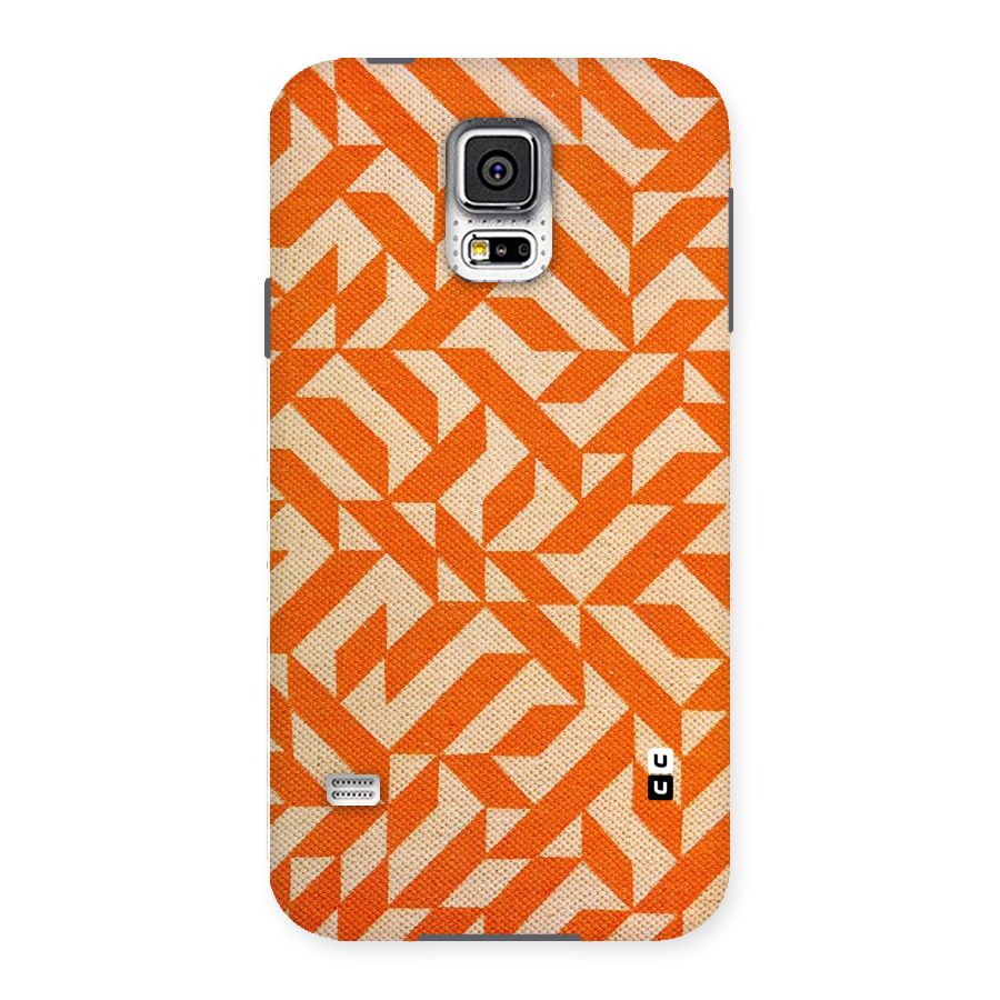 Orange Beige Pattern Back Case for Samsung Galaxy S5