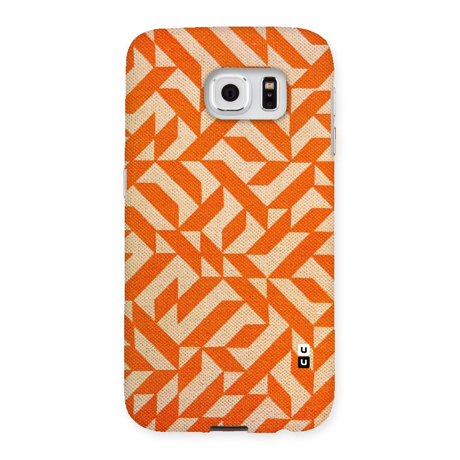 Orange Beige Pattern Back Case for Samsung Galaxy S6