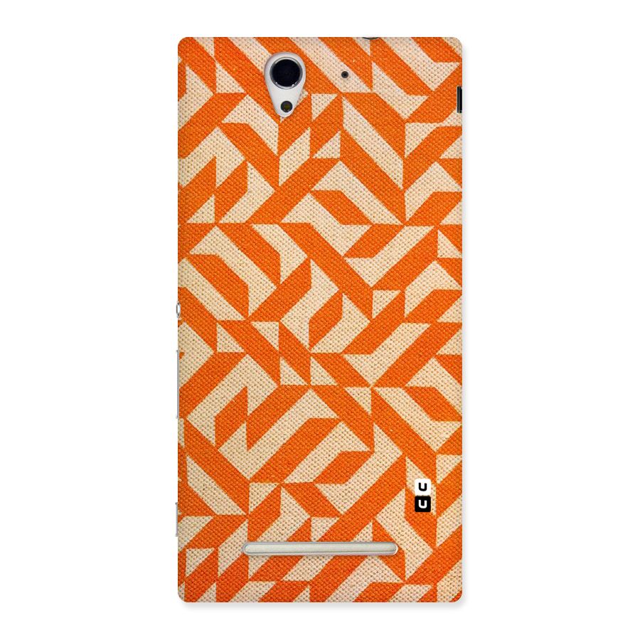 Orange Beige Pattern Back Case for Sony Xperia C3