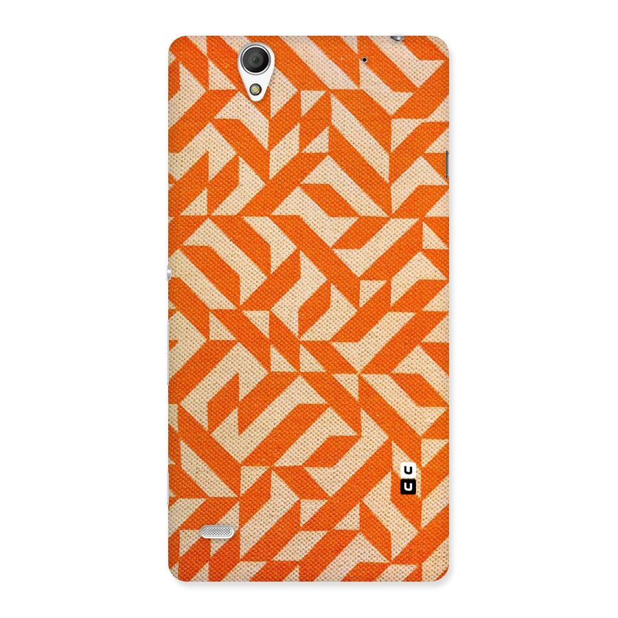 Orange Beige Pattern Back Case for Sony Xperia C4
