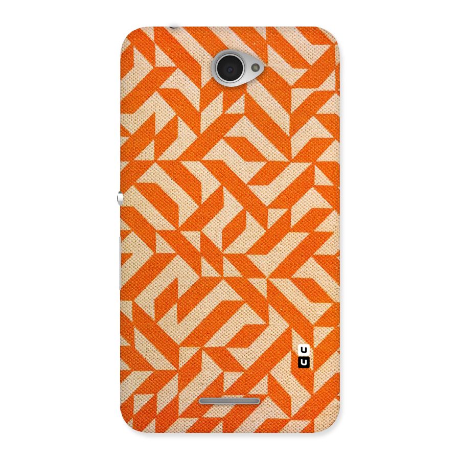 Orange Beige Pattern Back Case for Sony Xperia E4