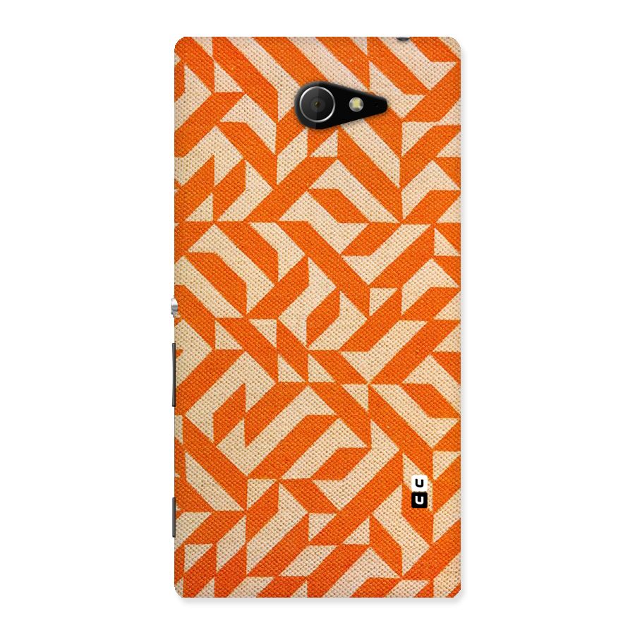 Orange Beige Pattern Back Case for Sony Xperia M2