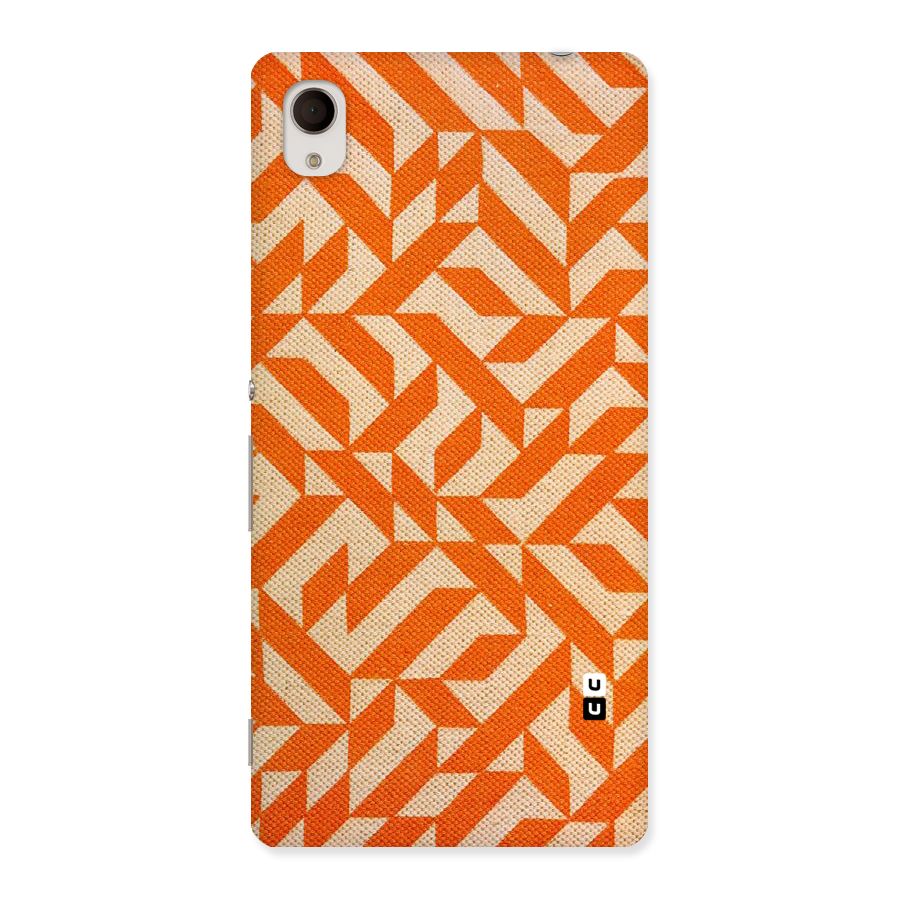 Orange Beige Pattern Back Case for Sony Xperia M4