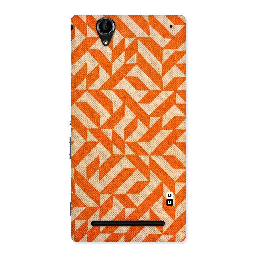 Orange Beige Pattern Back Case for Sony Xperia T2
