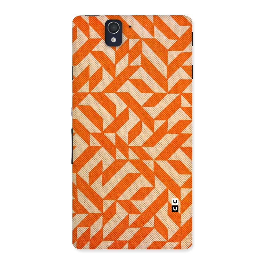 Orange Beige Pattern Back Case for Sony Xperia Z