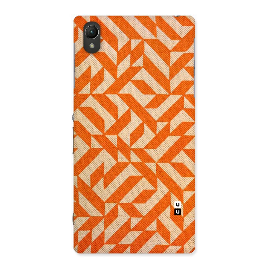 Orange Beige Pattern Back Case for Sony Xperia Z1