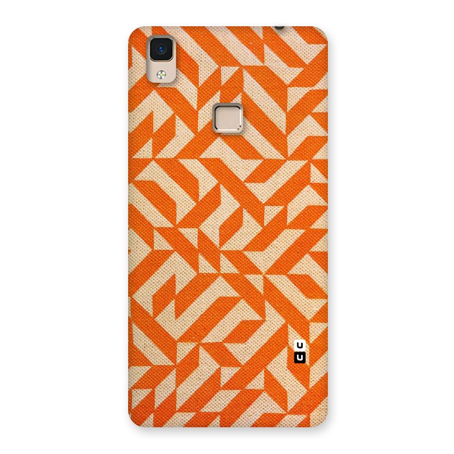 Orange Beige Pattern Back Case for V3 Max