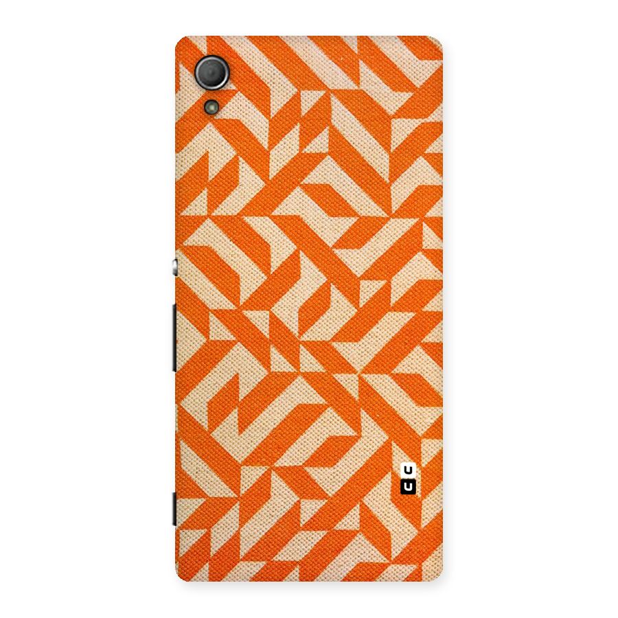 Orange Beige Pattern Back Case for Xperia Z3 Plus