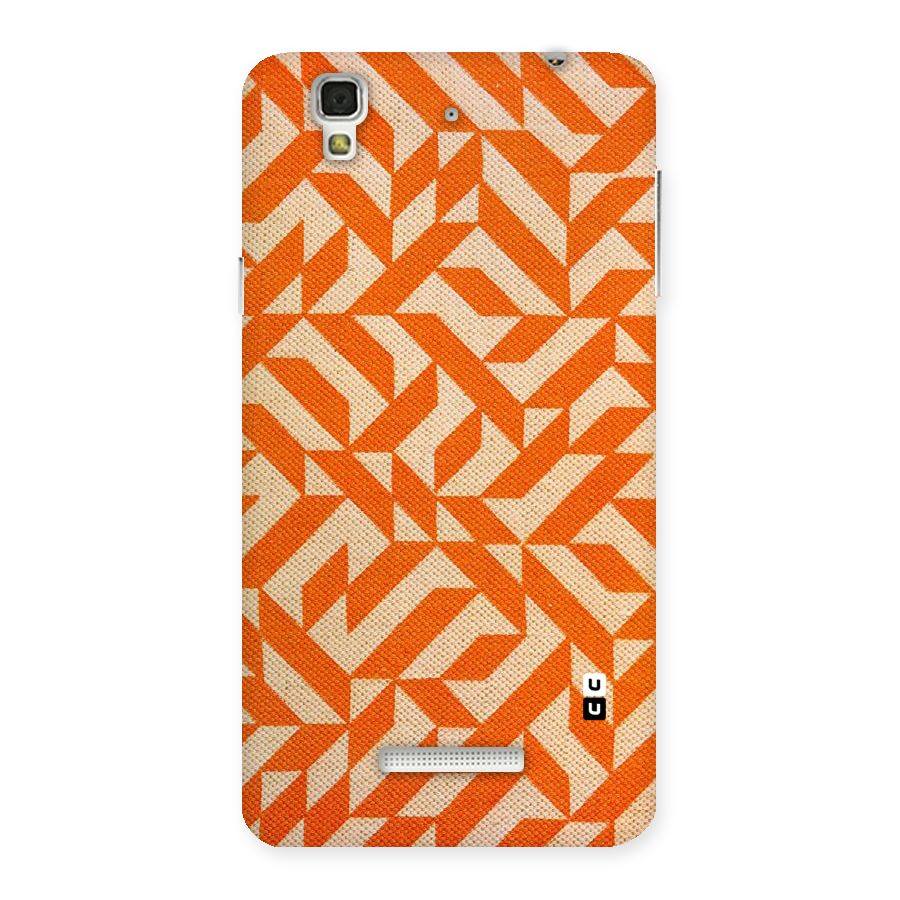 Orange Beige Pattern Back Case for Yu Yureka