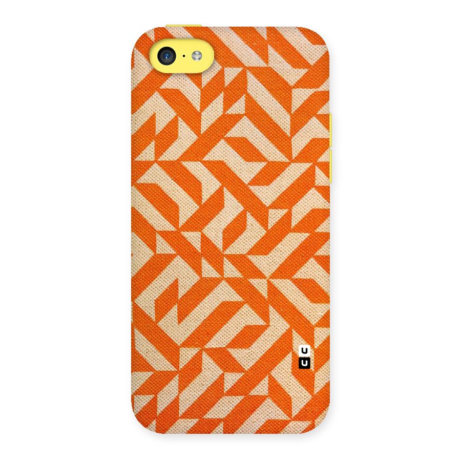 Orange Beige Pattern Back Case for iPhone 5C