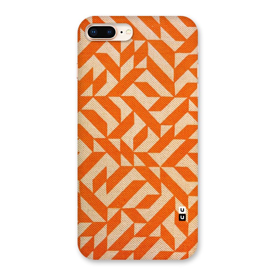 Orange Beige Pattern Back Case for iPhone 8 Plus
