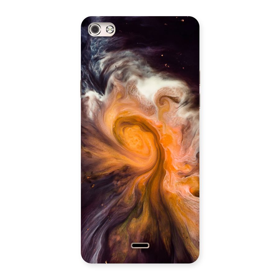 Orange Fusion Back Case for Micromax Canvas Silver 5