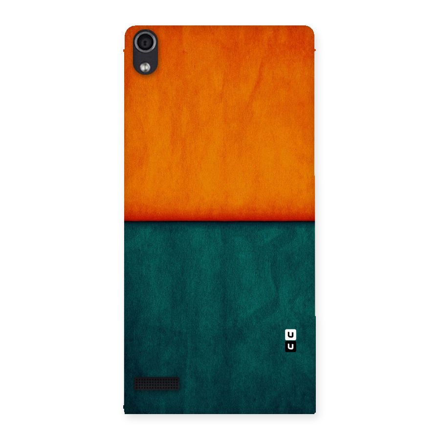 Orange Green Shade Back Case for Ascend P6