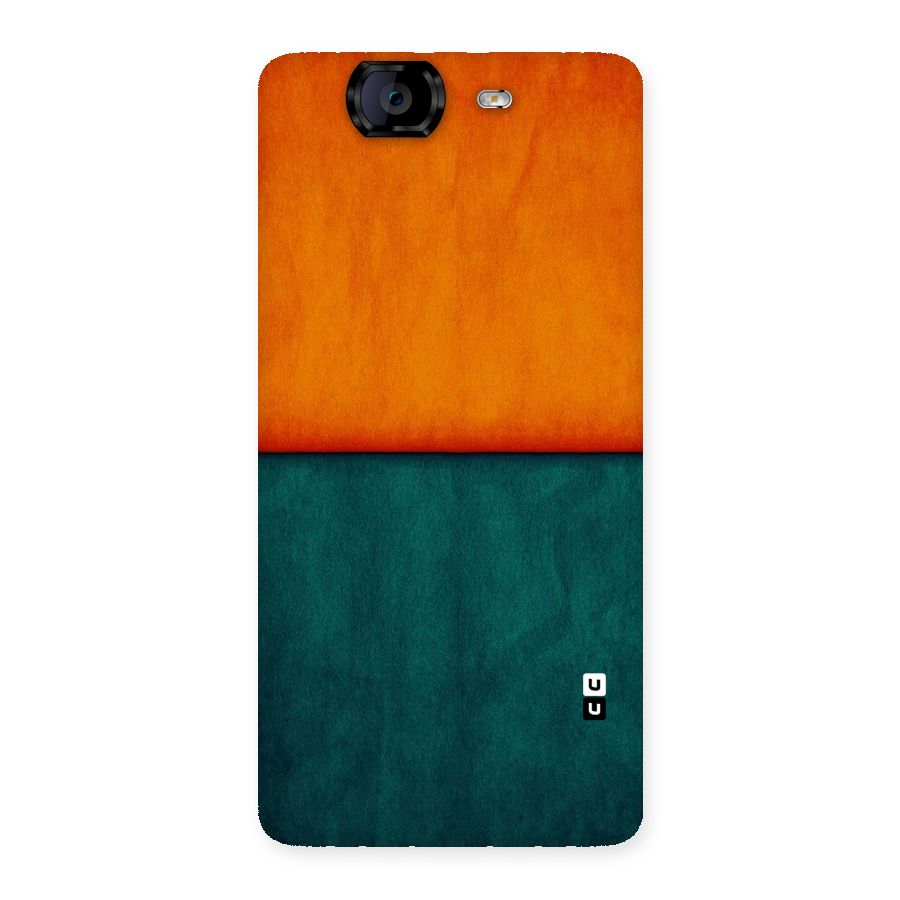 Orange Green Shade Back Case for Canvas Knight A350