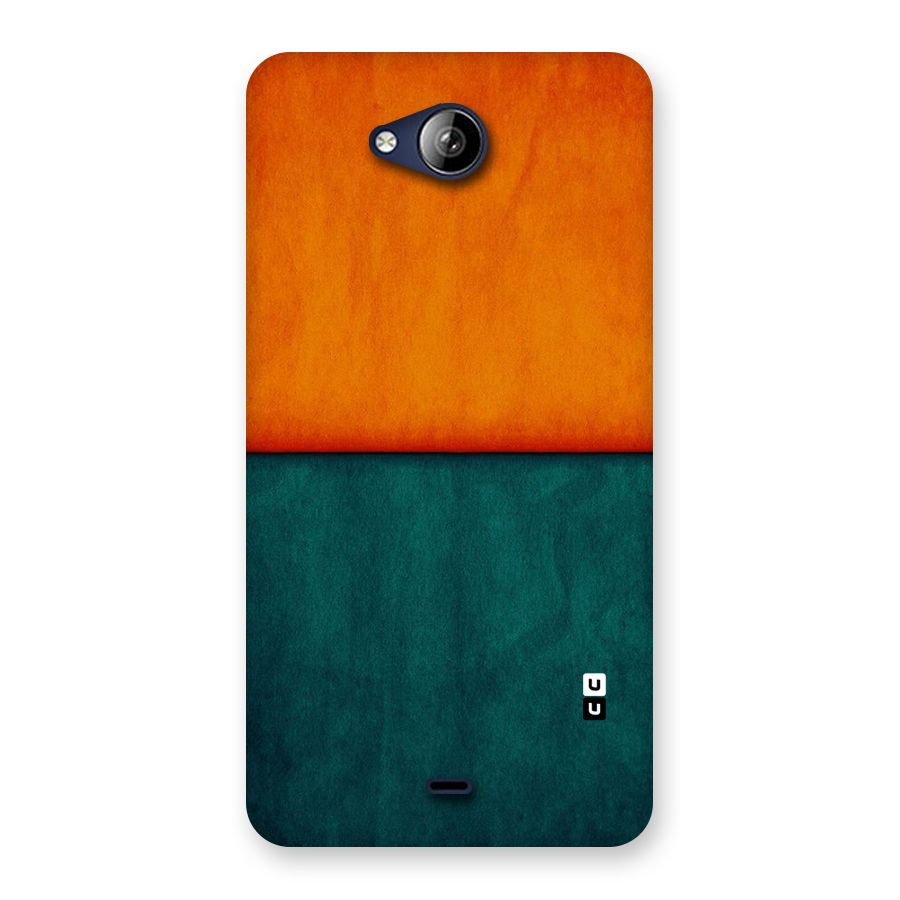 Orange Green Shade Back Case for Canvas Play Q355