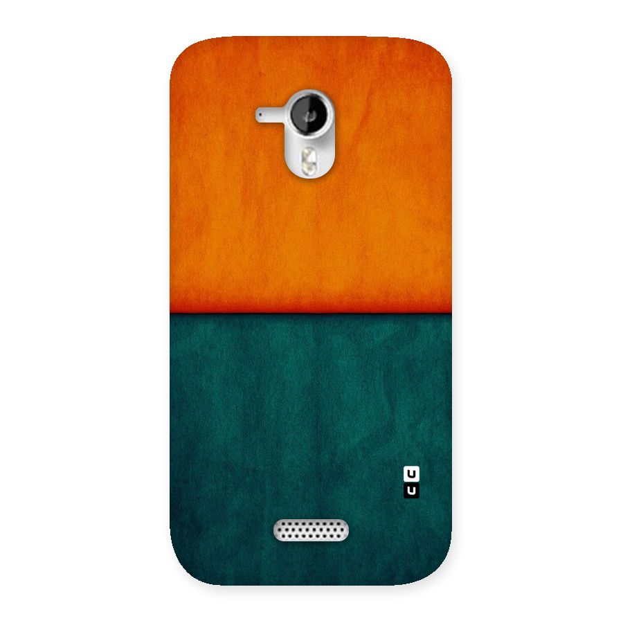 Orange Green Shade Back Case for Micromax Canvas HD A116