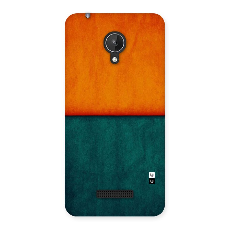 Orange Green Shade Back Case for Micromax Canvas Spark Q380