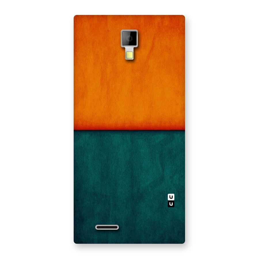 Orange Green Shade Back Case for Micromax Canvas Xpress A99