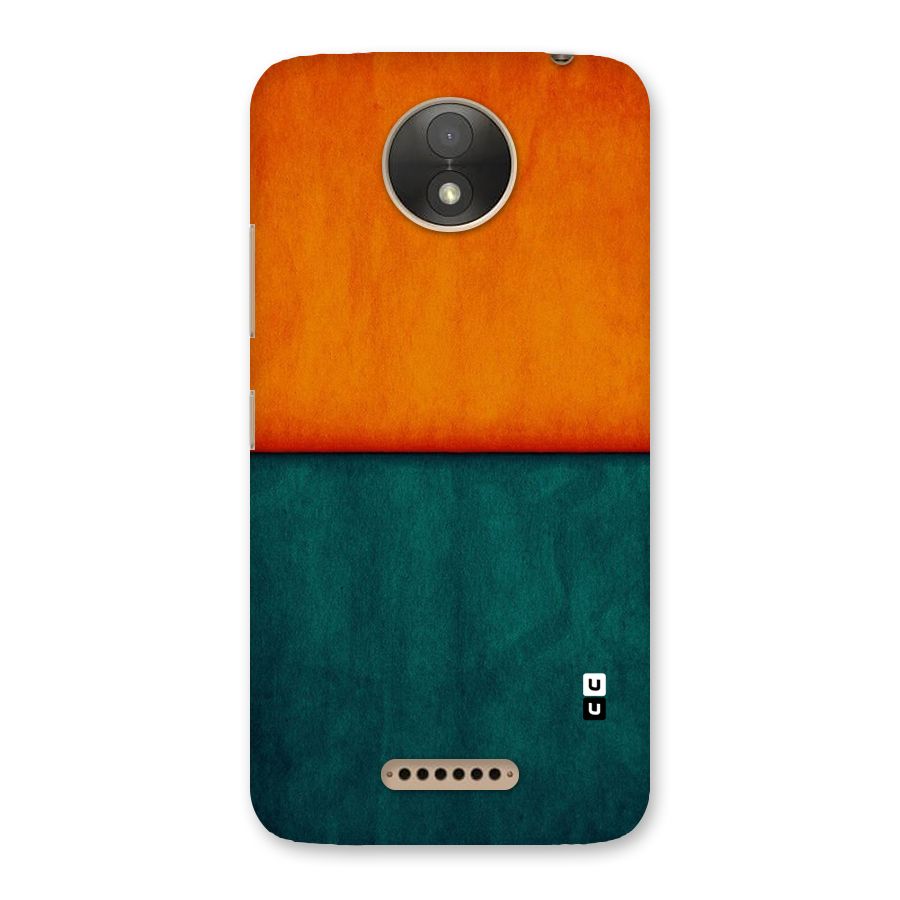 Orange Green Shade Back Case for Moto C Plus